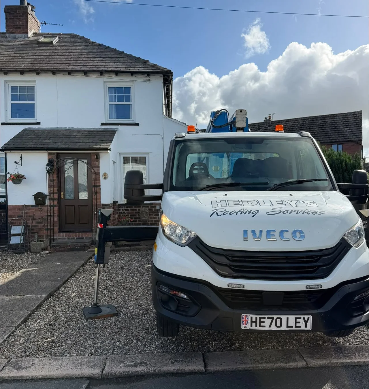The J. Hedley Roofing van